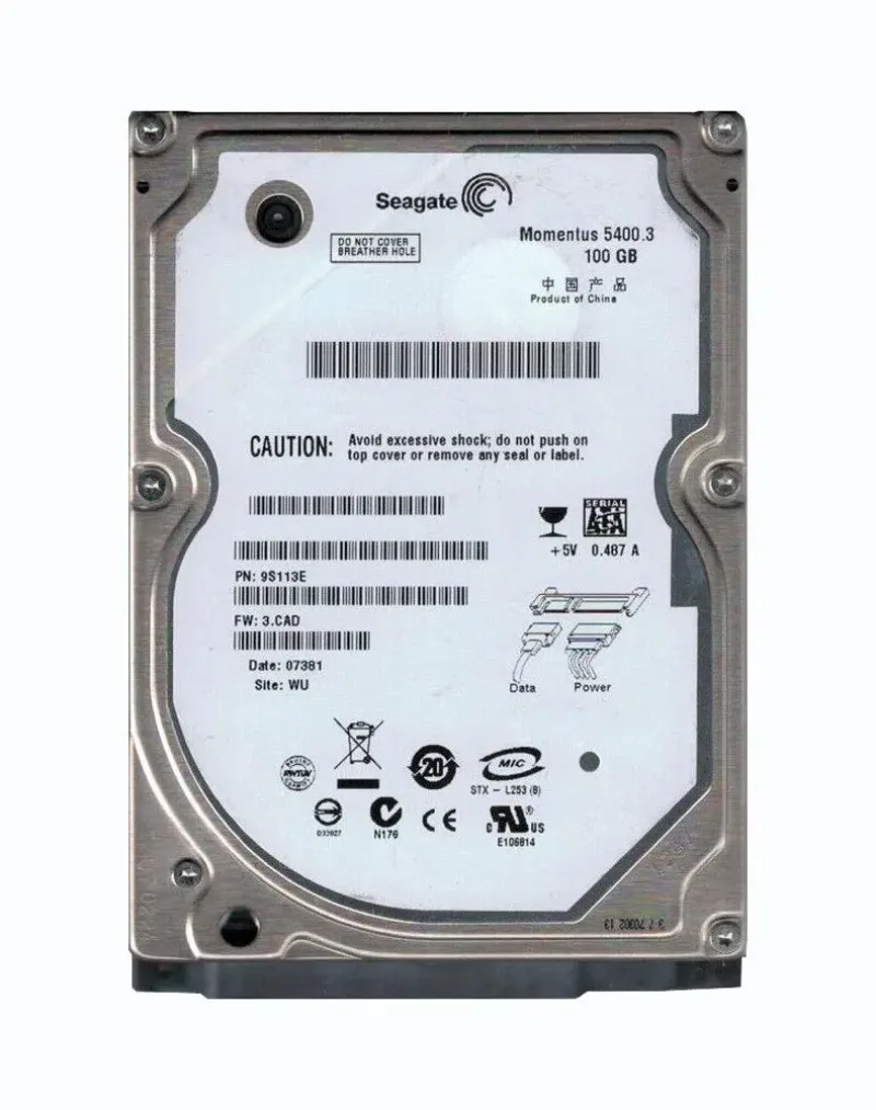 9S113E-853 - Seagate Momentus 5400.3 100GB 5400RPM SATA 1.5Gb/s 8MB Cache (CE) 2.5-inch Hard Drive