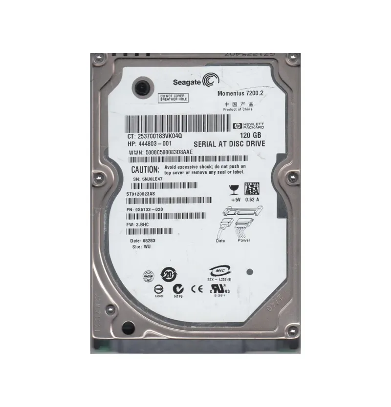 9S5133-020 - Seagate 120GB 7200RPM SATA 3Gb/s 2.5-inch Hard Drive