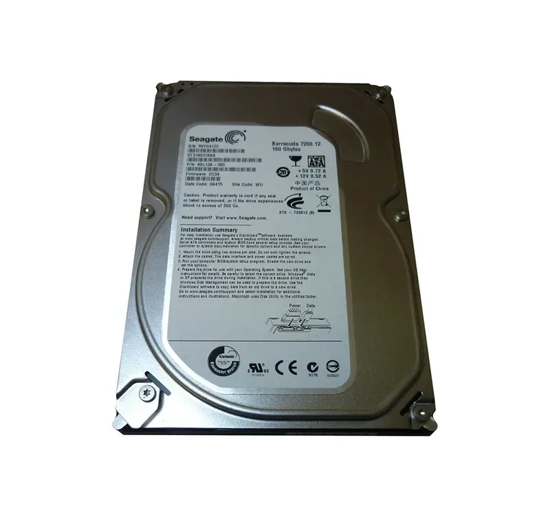 9SL13A-300 - Seagate BarraCuda 7200.12 160GB 7200RPM SATA 3Gb/s 8MB Cache 3.5-inch Hard Drive