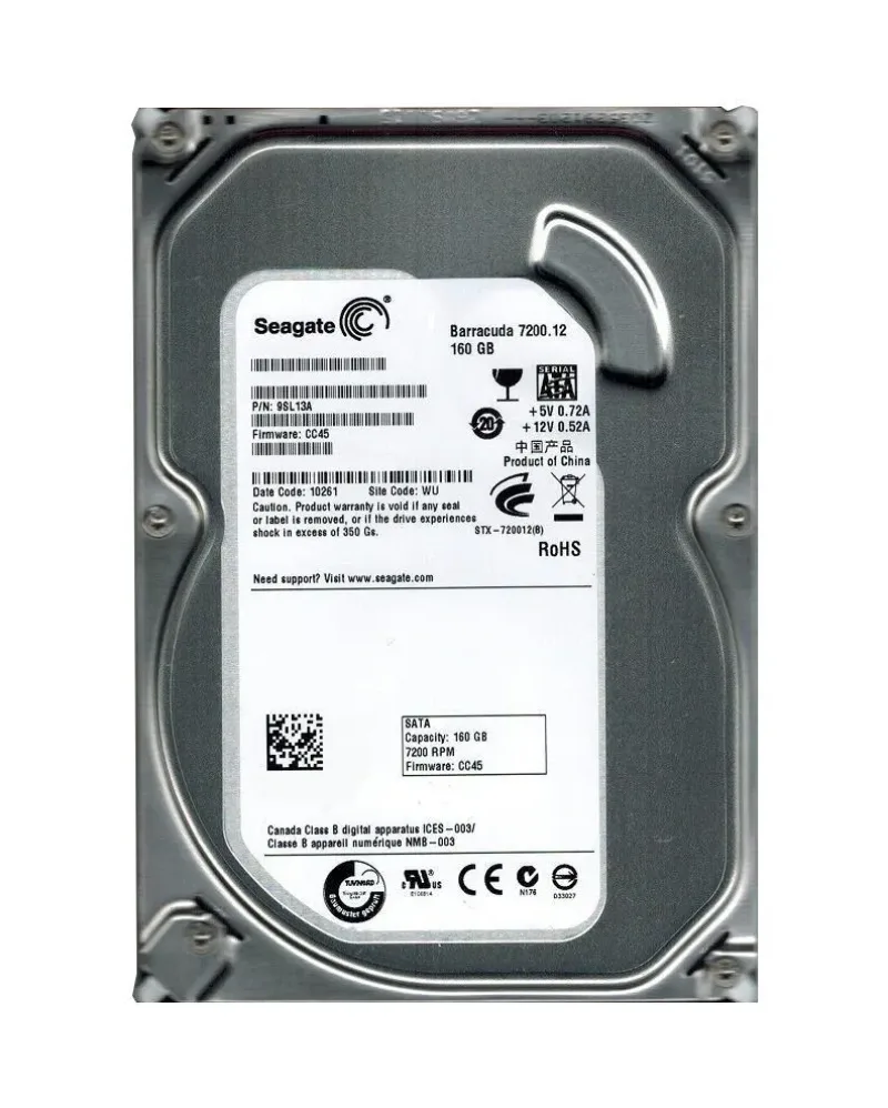 9SL13A-800 - Seagate BarraCuda 7200.12 160GB 7200RPM SATA 3Gb/s 8MB Cache 3.5-inch Hard Drive