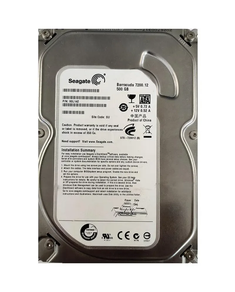 9SL142-141 - Seagate BarraCuda 7200.12 500GB 7200RPM SATA 3Gb/s 16MB Cache 3.5-inch Hard Drive