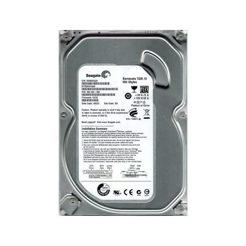 9SL142-300 - Seagate BarraCuda 7200.12 500GB 7200RPM SATA 3Gb/s 16MB Cache 3.5-inch Hard Drive