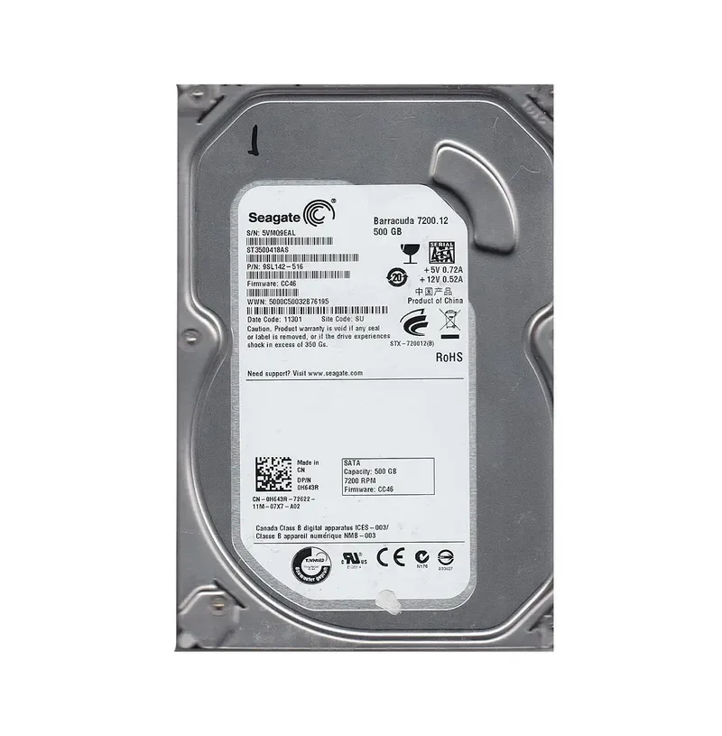 9SL142-516 - Seagate BarraCuda 7200.12 500GB 7200RPM SATA 3Gb/s 16MB Cache 3.5-inch Hard Drive