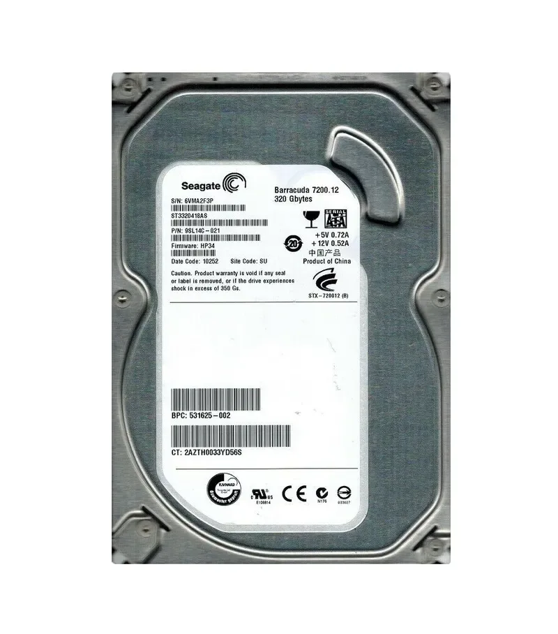 9SL14C-021 - Seagate BarraCuda 7200.12 320GB 7200RPM SATA 3Gb/s 16MB Cache (CE) 3.5-inch Hard Drive