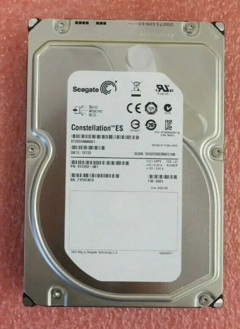 Seagate 9SM267-157 Constellation ES.2 Series 2TB 7200RPM SAS 6Gb/s 64MB Cache (CE) 3.5-Inch Hard Drive. In Stock