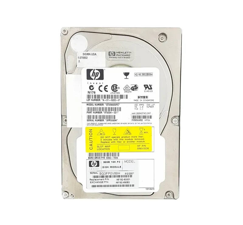9T5004-021 - Seagate 36GB 10000RPM Fibre Channel 2Gb/s 3.5-inch Hard Drive