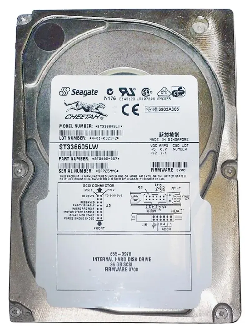 9T5005-027 - Seagate Cheetah 36GB 10000RPM Ultra160 SCSI 4MB Cache (CE) 3.5-inch Hard Drive