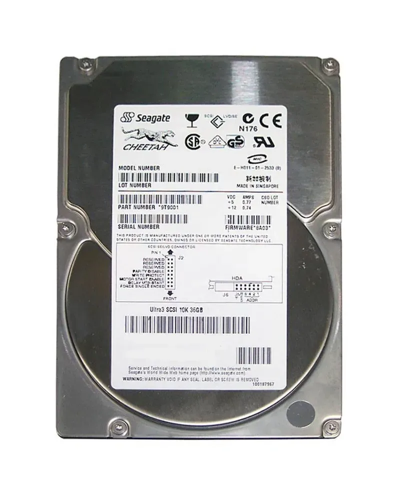 9T9001-031 - Seagate Cheetah 36ES 36.7GB 10000RPM Ultra160 SCSI 80-Pin 4MB Cache (CE) 3.5-inch Hard Drive