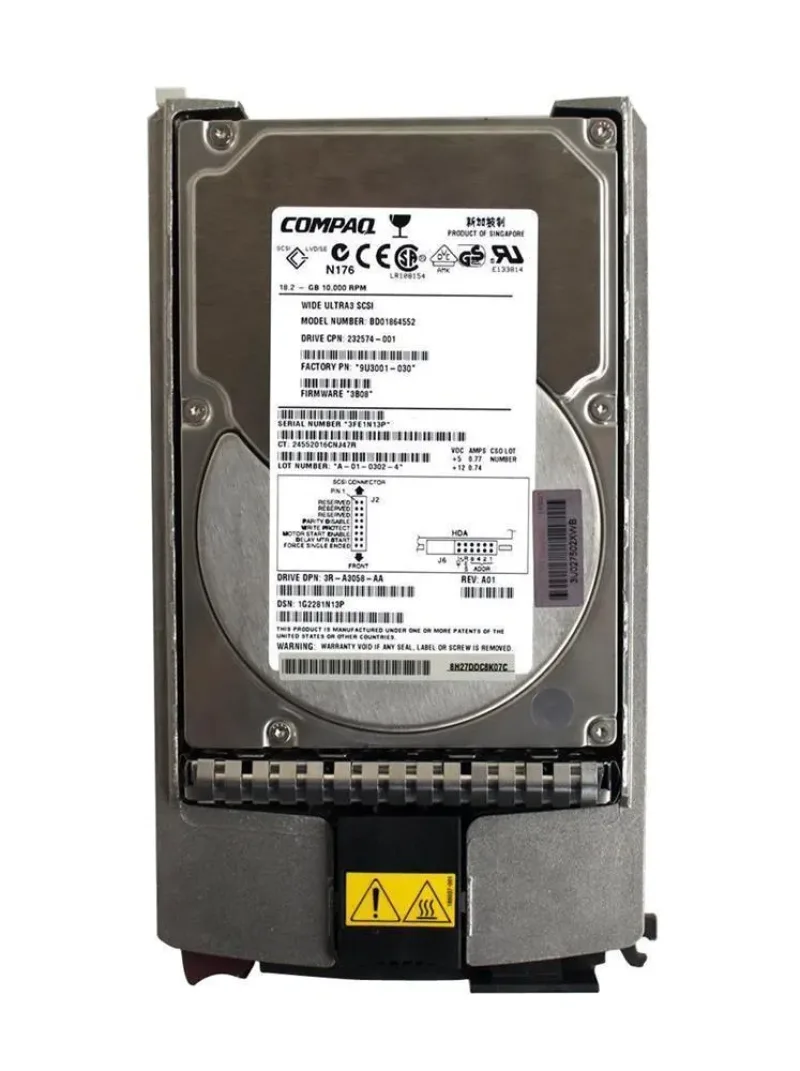 9U30010305 - Compaq 18GB 10000RPM Ultra 160 SCSI 3.5-inch Hard Drive