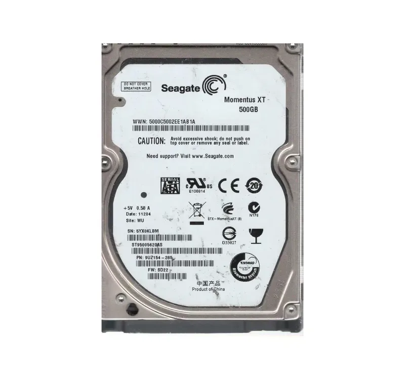 9UZ154-285 - Seagate 500GB 7200RPM SATA 3Gb/s 2.5-inch Hard Drive
