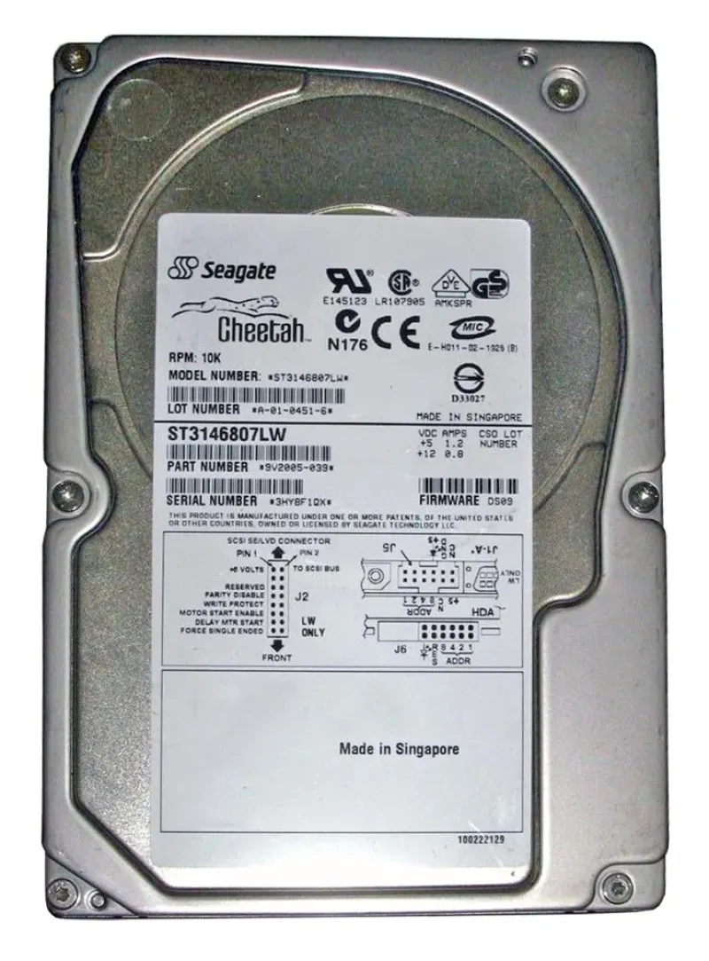 9V2005-039 - Seagate Cheetah 10K.6 146.8GB 10000RPM Ultra320 SCSI 68-Pin 8MB Cache (CE) 3.5-inch Hard Drive