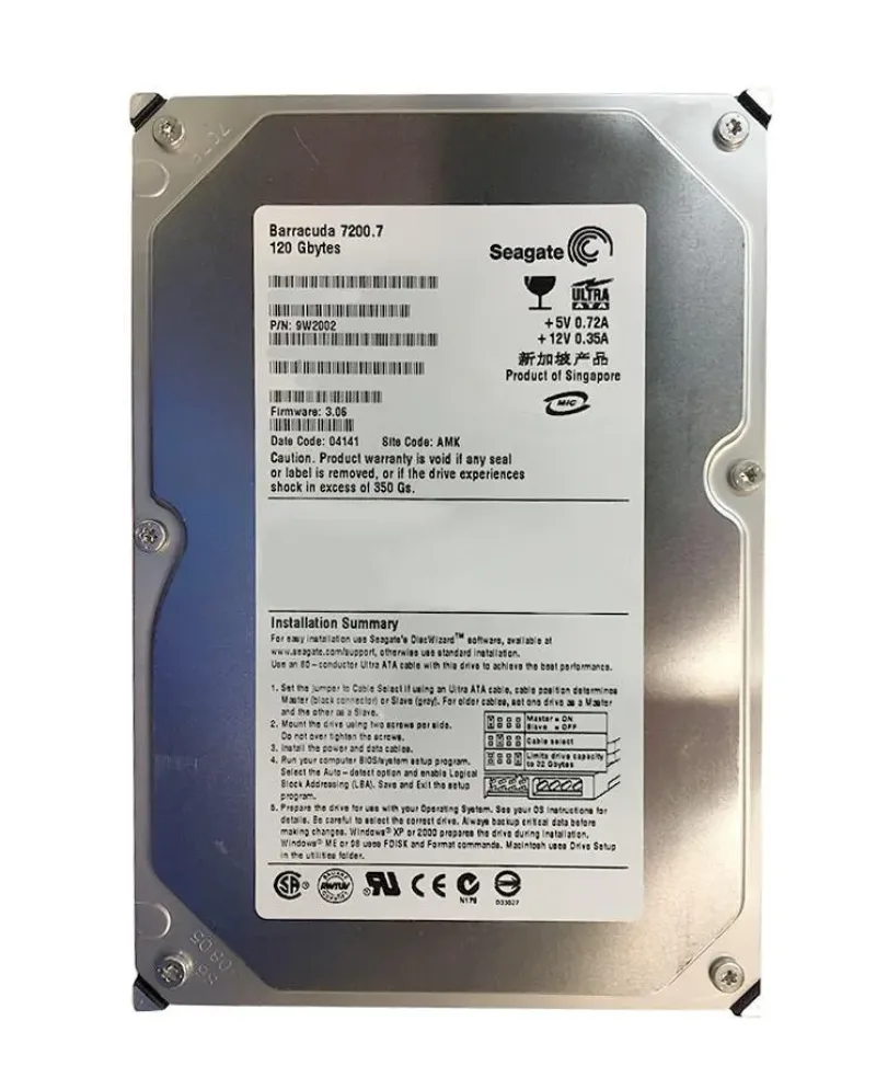 9W2002-011 - Seagate BarraCuda 7200.7 120GB 7200RPM IDE Ultra ATA/100 (ATA-6) 2MB Cache 3.5-inch Hard Drive