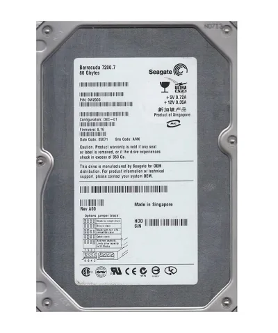 9W2003-176 - Seagate Barracuda 7200.7 80GB 7200RPM IDE Ultra ATA/100 (ATA-6) 2MB Cache 3.5-inch Hard Drive