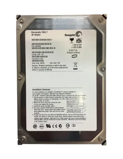9W2005-630 - Seagate BarraCuda 7200.7 40GB 7200RPM IDE Ultra ATA/100 (ATA-6) 2MB Cache 3.5-inch Hard Drive