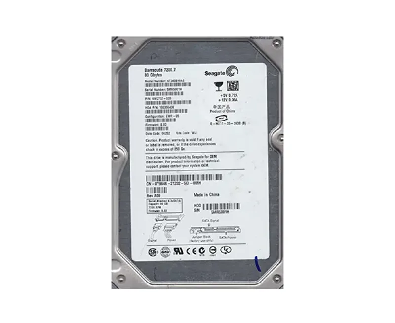 9W2732-033 - Seagate BarraCuda 7200.7 80GB 7200RPM SATA 3Gb/s 8MB Cache (CE) 3.5-inch Hard Drive