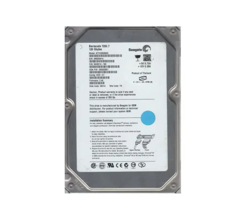 9W2813-160 - Seagate 120GB 7200RPM SATA 1.5Gb/s 3.5-inch Hard Drive