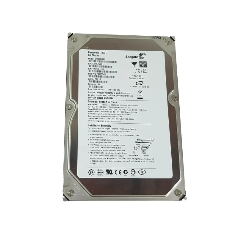 9W2932-330 - Seagate BarraCuda 7200.7 80GB 7200RPM SATA 1.5Gb/s 8MB Cache 3.5-inch Hard Drive