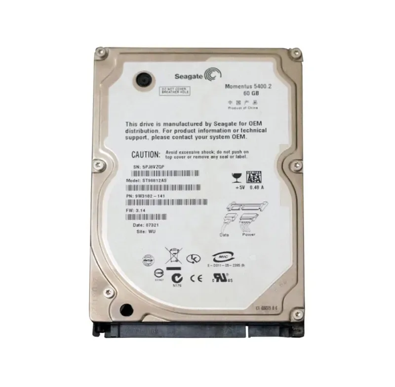 9W3182-141 - Seagate 60GB 5400RPM SATA 2.5-inch Hard Drive