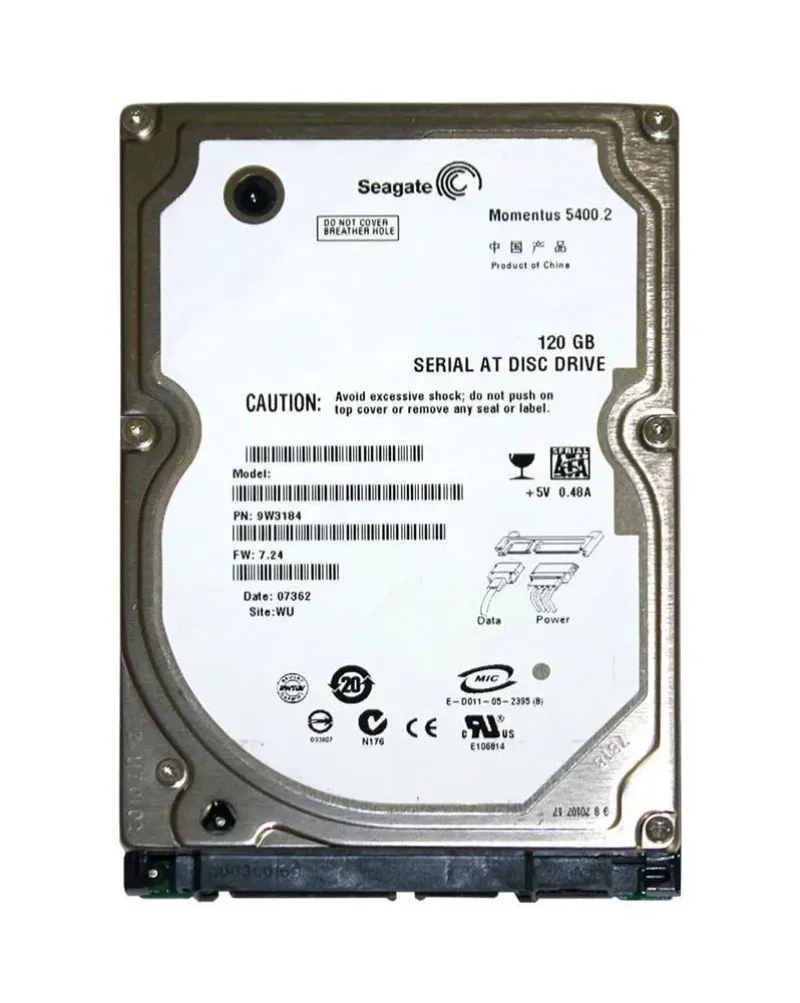 9W3184-760 - Seagate 120GB 5400RPM SATA 1.5Gb/s 8MB Cache 2.5-inch Hard Drive