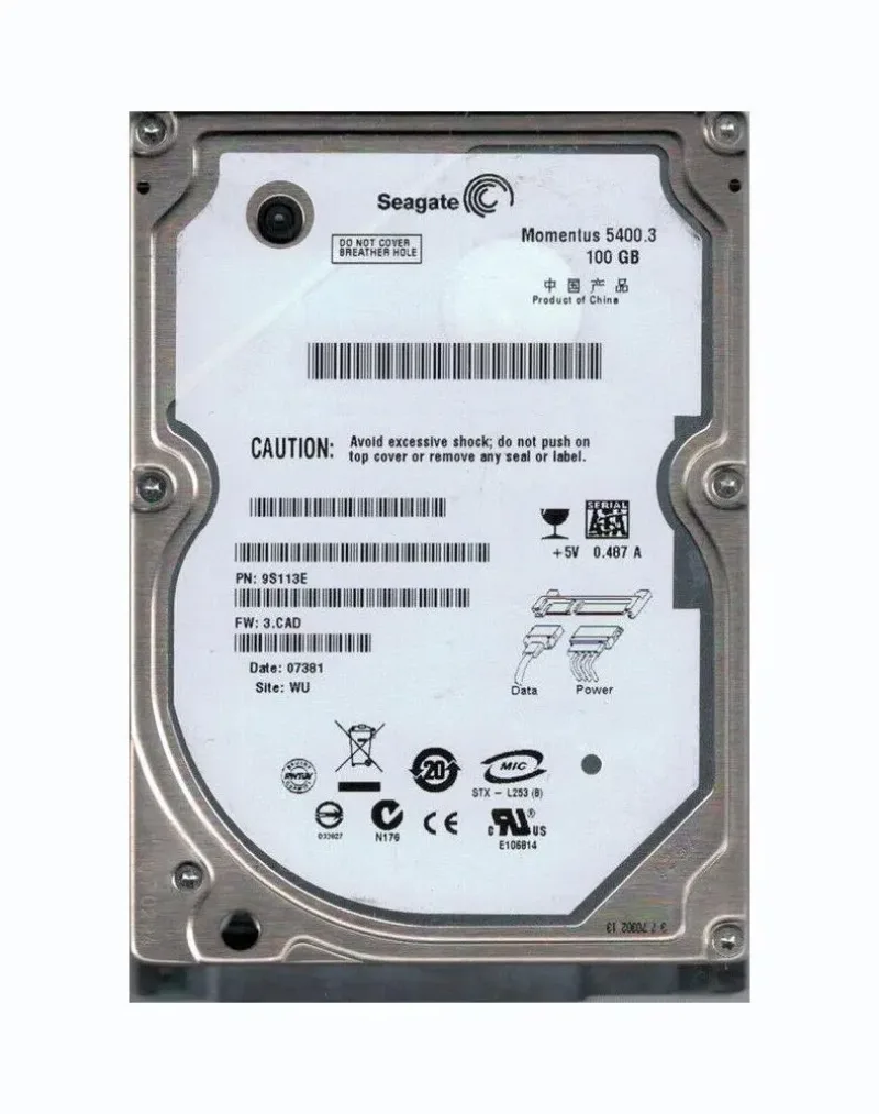9W3234-760 - Seagate Momentus 5400.2 100GB 5400RPM IDE Ultra ATA/100 (ATA-6) 8MB Cache 2.5-inch Hard Drive