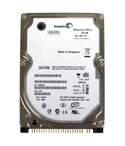 9W3234-910 - Seagate Momentus 5400.2 100GB 5400RPM IDE Ultra ATA/100 (ATA-6) 8MB Cache 2.5-inch Hard Drive