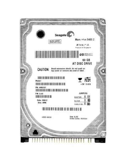 9W3237-908 - Seagate Momentus 5400.2 60GB 5400RPM IDE Ultra ATA/100 (ATA-6) 8MB Cache 2.5-inch Hard Drive