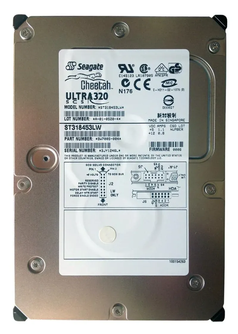 9W7005-004 - Seagate 18GB 15000RPM Ultra320 SCSI 3.5-inch Hard Drive