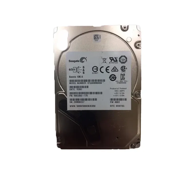 9WG066-175 - Seagate Savvio 10K.6 600GB 10000RPM SAS 6Gb/s 64MB Cache 2.5-inch Hard Drive