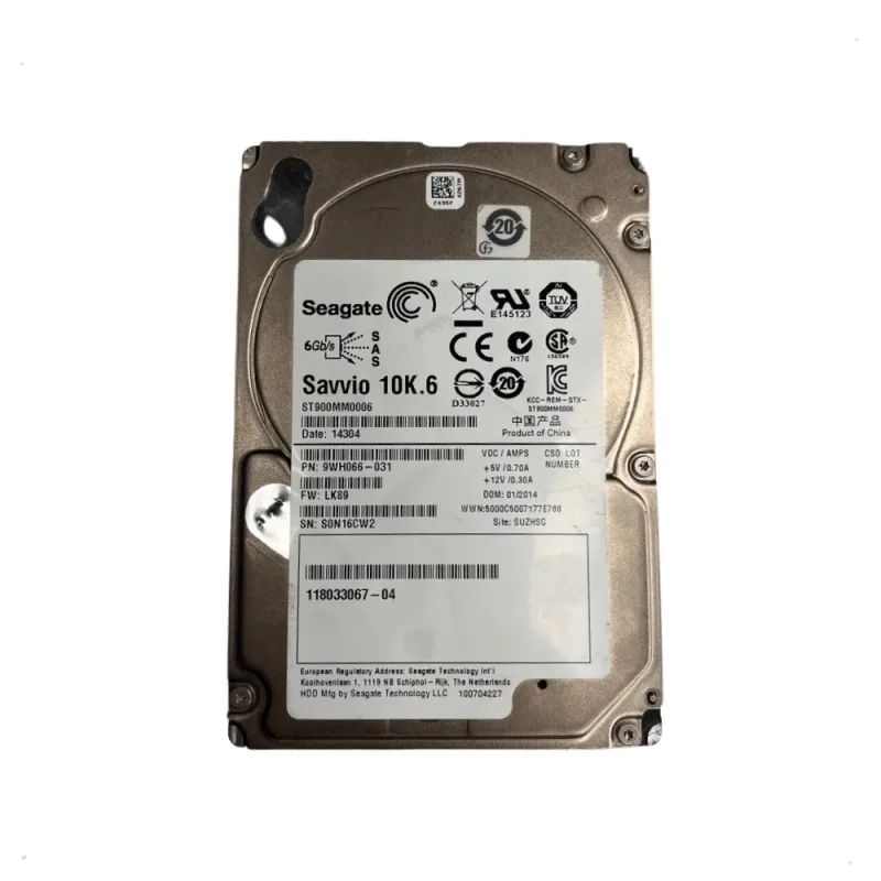 Seagate 9WH066-031 900GB, 10000RPM 6GBps, 2.5-Inch To 3.5 Inch SAS Hard Drive. In Stock