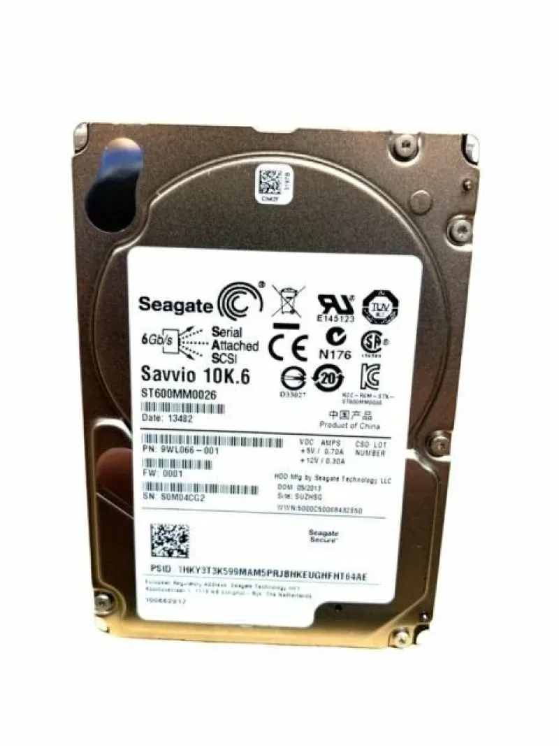 Seagate 9WL066-002 Savvio 10K.6 Series 600GB 10000RPM SAS 6Gb/s 64MB Cache (SED) 2.5-Inch Hard Drive. In Stock