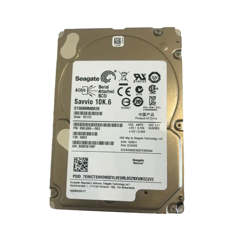 9WL066-003 - Seagate 600GB 10000RPM SAS 6Gb/s 2.5-inch Hard Drive