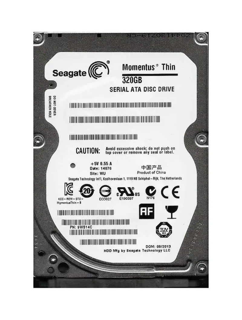 9WS14C-995 - Seagate Momentus Thin 320GB 5400RPM SATA 3Gb/s 16MB Cache 2.5-inch Hard Drive