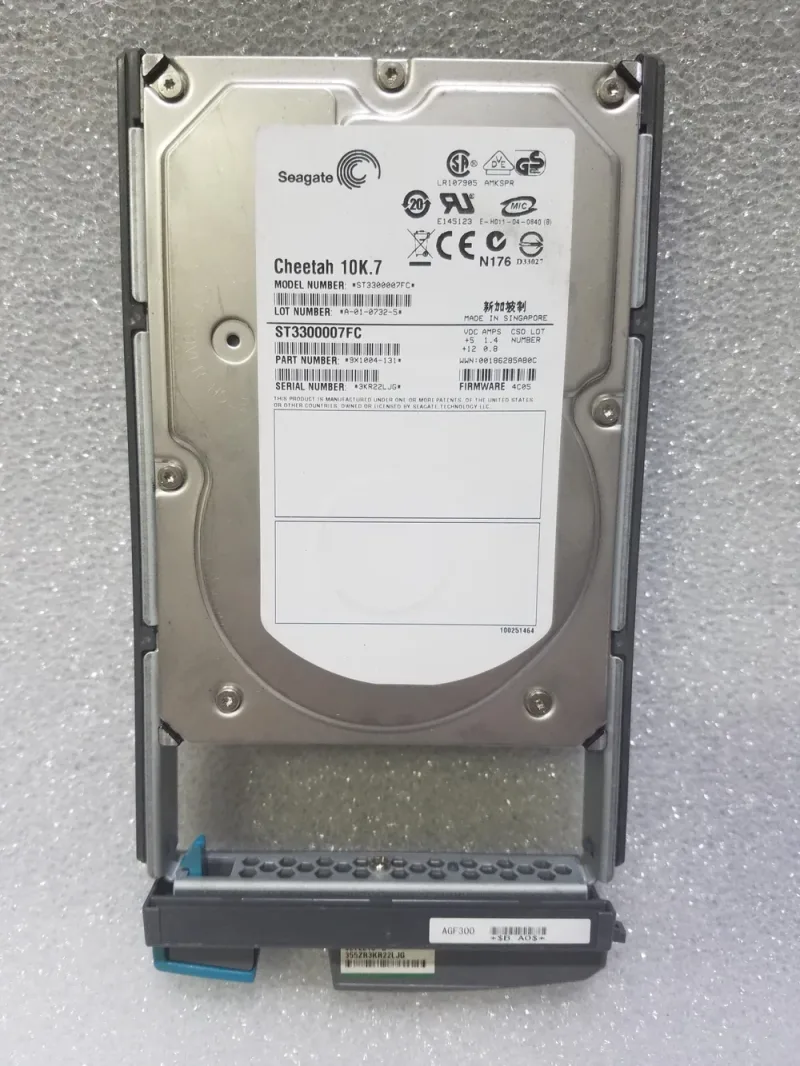 Seagate 9X1004-150 Cheetah 10K.7 Series 300GB 10000RPM Fibre Channel 2Gb/s 8MB Cache (CE) 3.5-Inch Hard Drive. In Stock