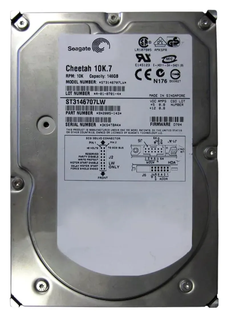 9X2005-143 - Seagate Cheetah 10K.7 146GB 10000RPM Ultra320 SCSI 68-Pin 8MB Cache (CE) 3.5-inch Hard Drive
