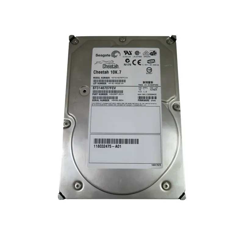 9X2007-031 - Seagate 146GB 10000RPM Fibre Channel 2Gb/s 8MB Cache 3.5-inch Hard Drive