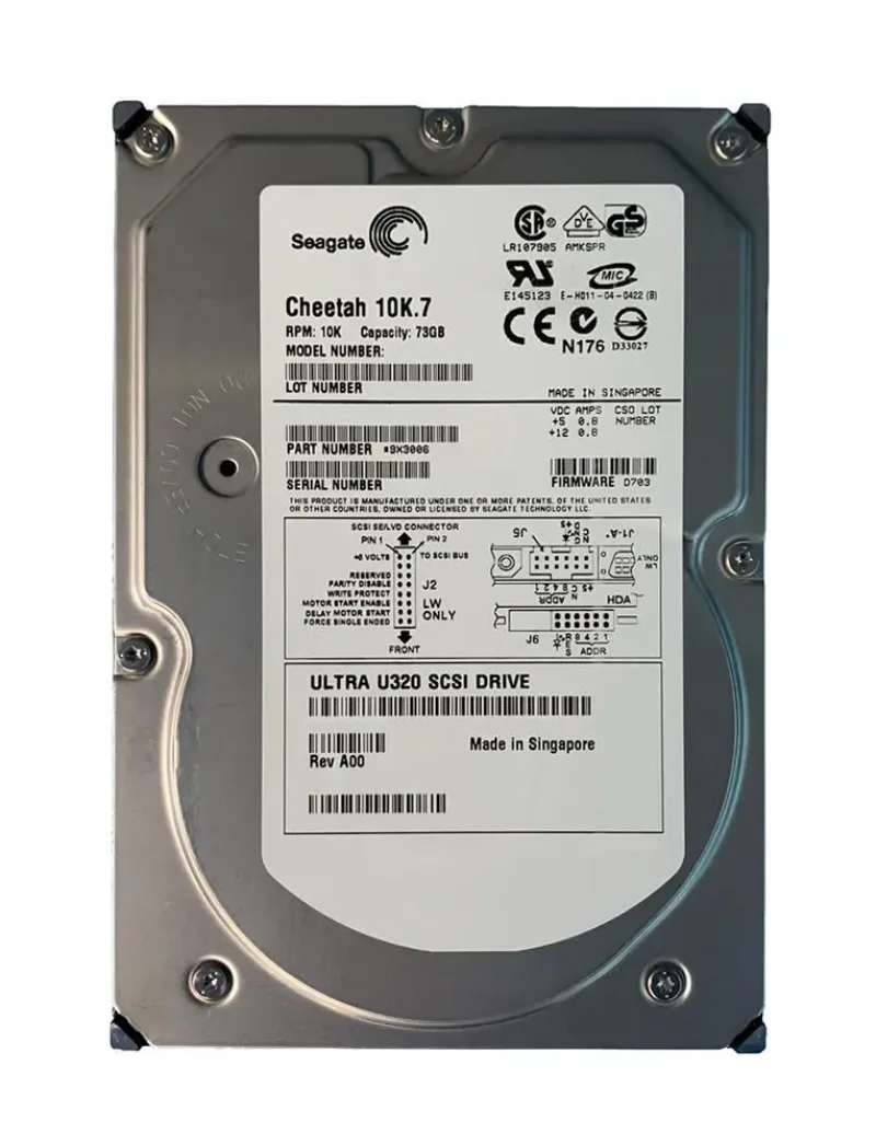 9X3006-002 - Seagate Cheetah 10K.7 73GB 10000RPM Ultra320 SCSI 8MB Cache 80-Pin 3.5-inch Hard Drive