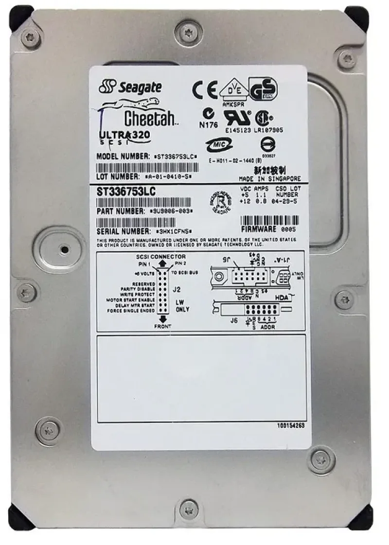 9X6006-002 - Seagate Cheetah 15K.4 36GB 15000RPM Ultra320 SCSI 8MB Cache 80-Pin 3.5-inch Hard Drive
