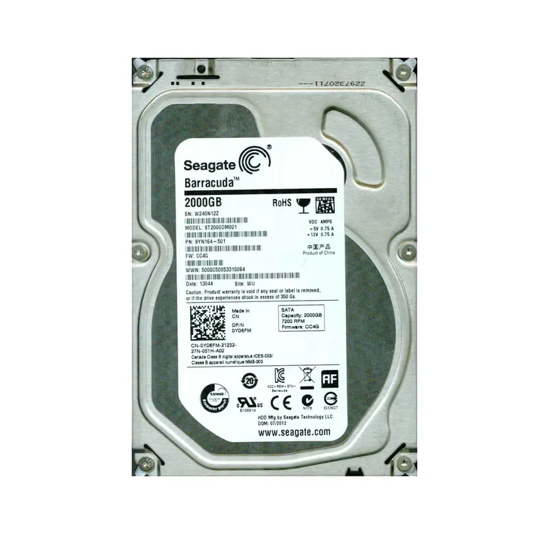 9YN164-501 - Seagate 2TB 7200RPM SATA 6Gb/s 3.5-inch Hard Drive