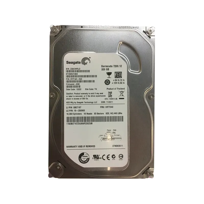 9YP14C-543 - Seagate Barracuda 7200.12 320GB 7200RPM SATA 6Gb/s 16MB Cache 3.5-inch Hard Drive
