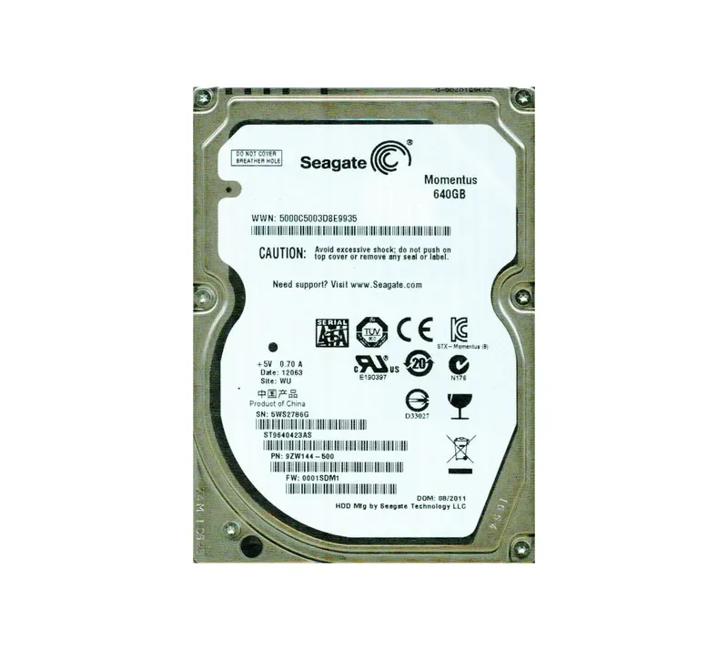 9ZW144-500 - Seagate 640GB 5400RPM SATA 3Gb/s 2.5-inch Hard Drive