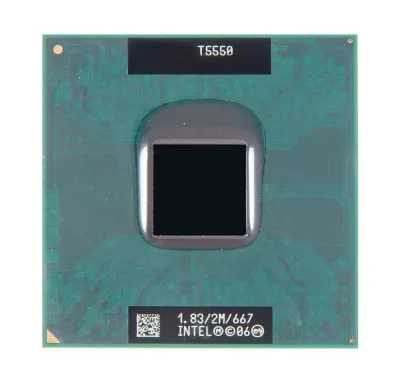 A000018130 - Toshiba 1.83GHz 667MHz FSB 2MB L2 Cache Socket PPGA478 Intel Core 2 Duo T5550 Dual Core Processor