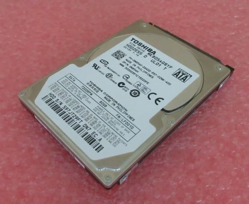 A000018570 - Toshiba 80GB 5400RPM SATA 3GB/s 2.5-inch Hard Disk Drive