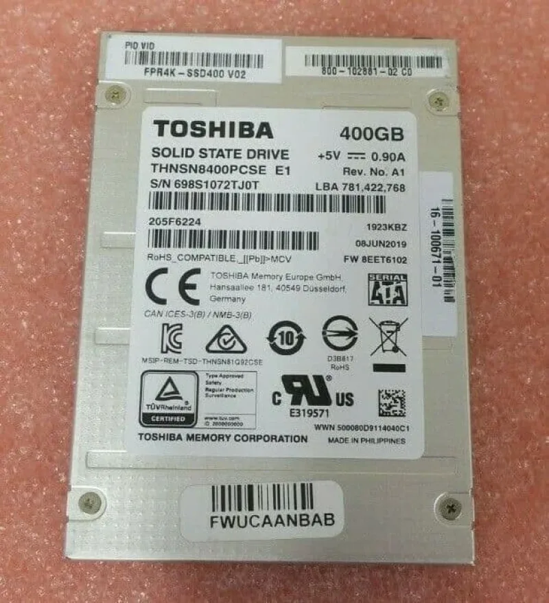 A000039850 - Toshiba 400GB 5400RPM SATA 3GB/s 2.5-inch Hard Disk Drive