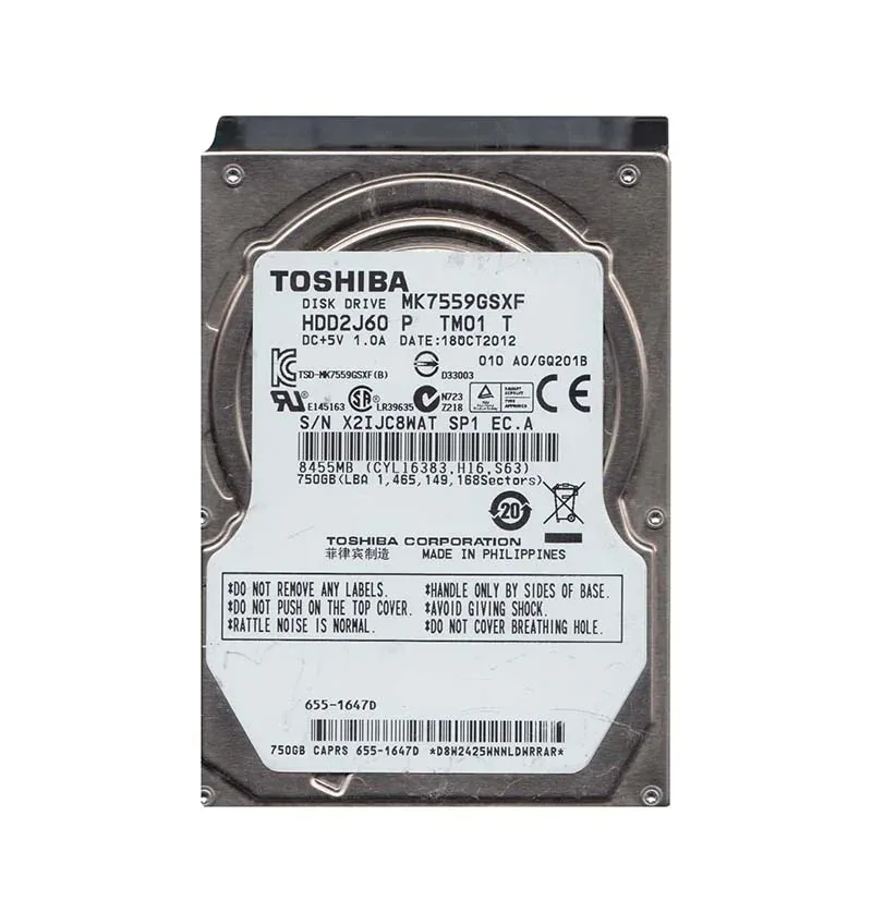 A000039900 - Toshiba 250GB 5400RPM SATA 3GB/s 2.5-inch Hard Disk Drive