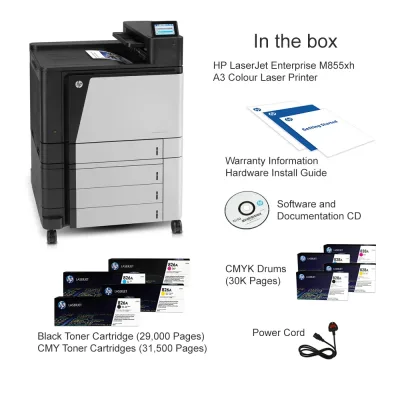 HP A2W78A#201 Color LaserJet Enterprise M855xh Printer