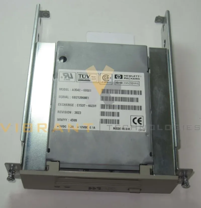 A3542A - HP 12/24GB DDS3 4mm SCSI Se Internal Tape Drive