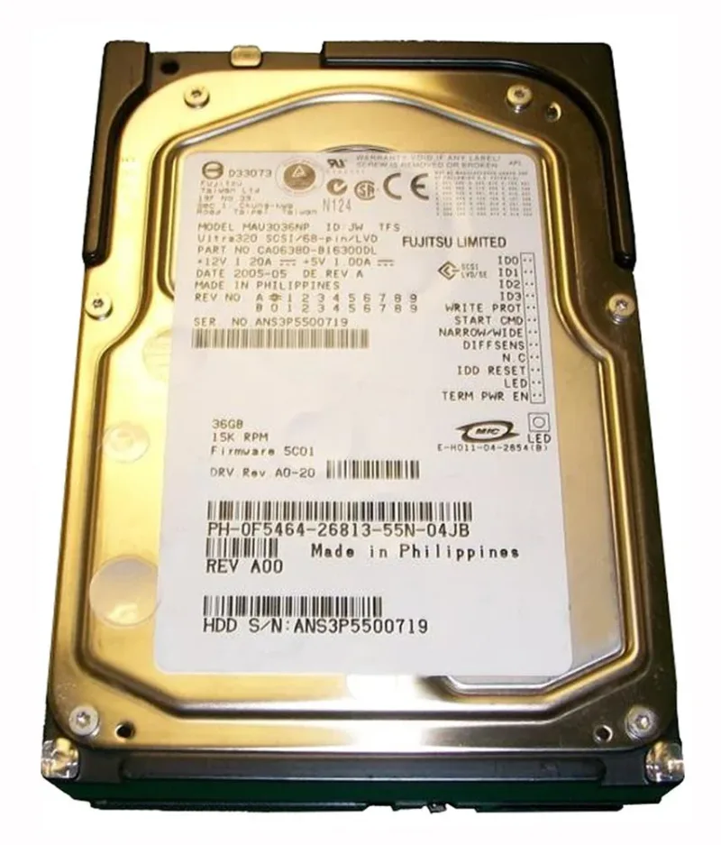 A3C40048251 - Fujitsu Enterprise 36.7GB 10000RPM Ultra-320 SCSI 80-Pin Hot-Pluggable 8MB Cache 3.5-inch Hard Disk Drive