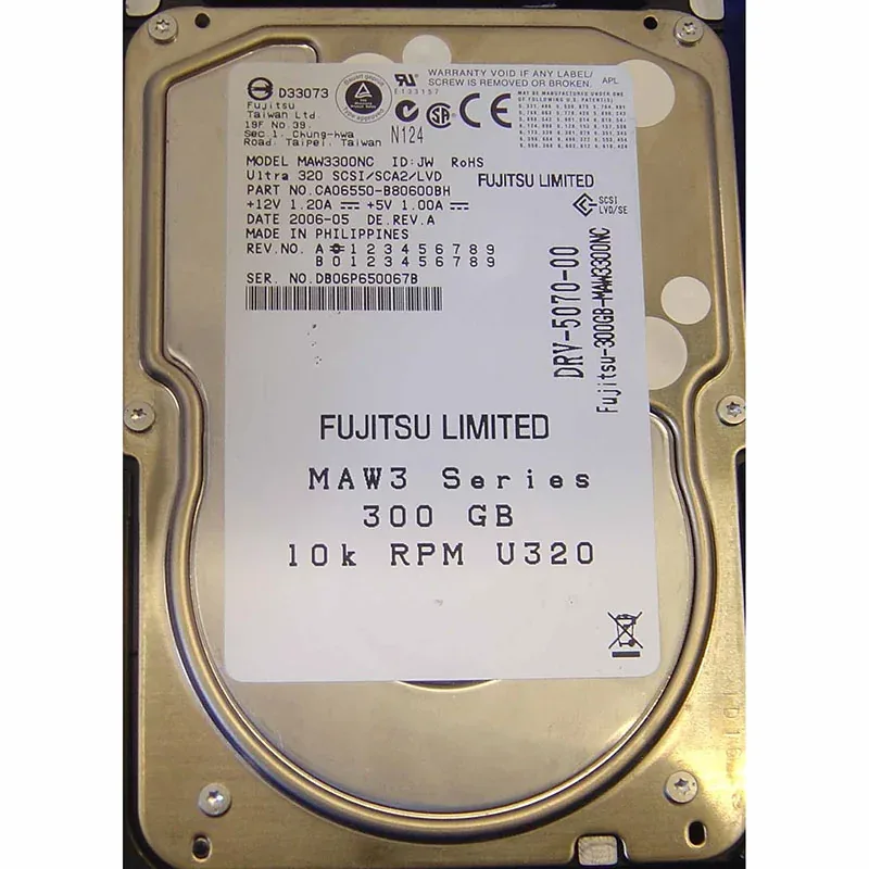 A3C40072518 - Fujitsu 300GB 10000RPM Ultra-320 SCSI 80-Pin Hot-Pluggable 3.5-inch Hard Disk Drive