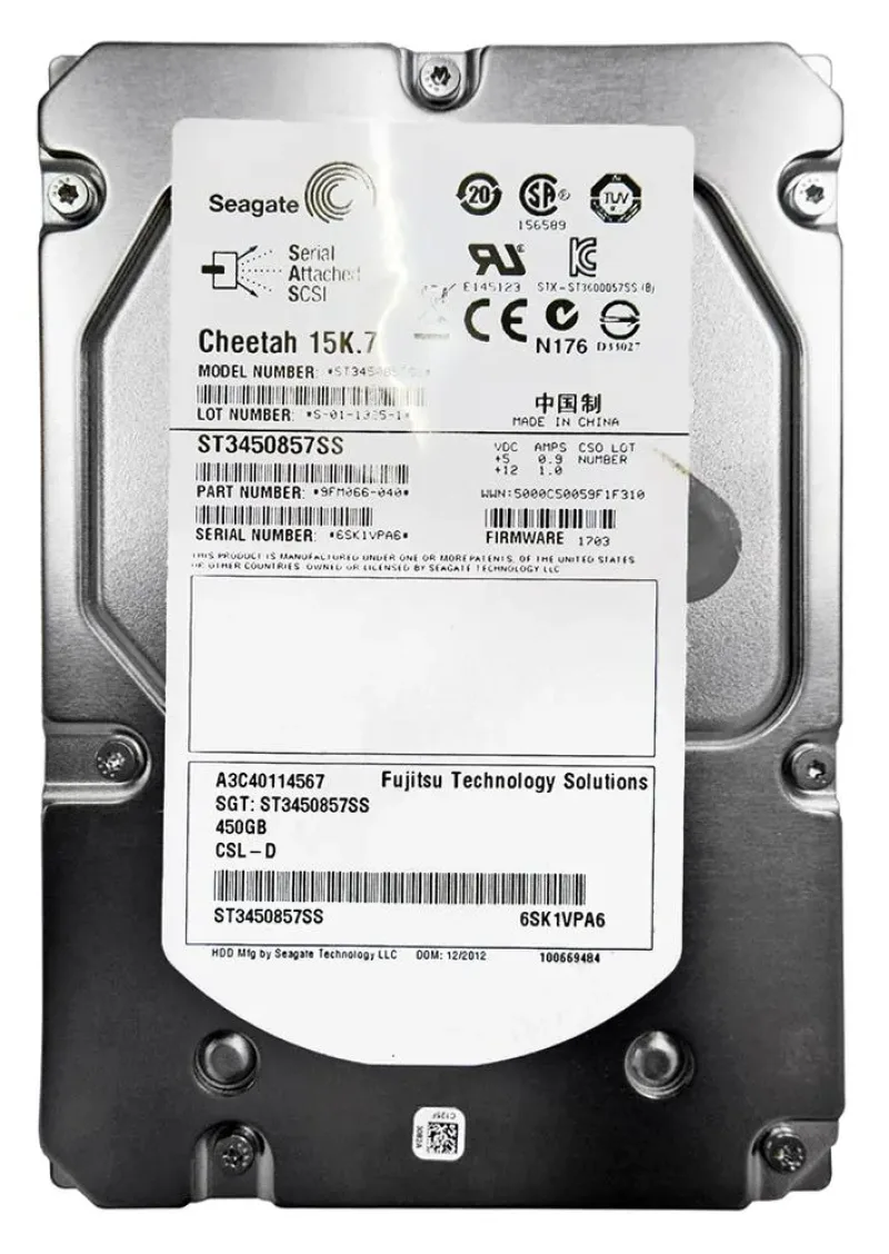 A3C40114567 - Fujitsu 450GB 15000RPM SAS 6Gb/s 3.5-inch Hard Drive