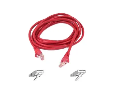 A3L791B50CM-RDS - Belkin 1.7ft CAT5e RJ45 Snagless Molded Network Patch Cable (Red)